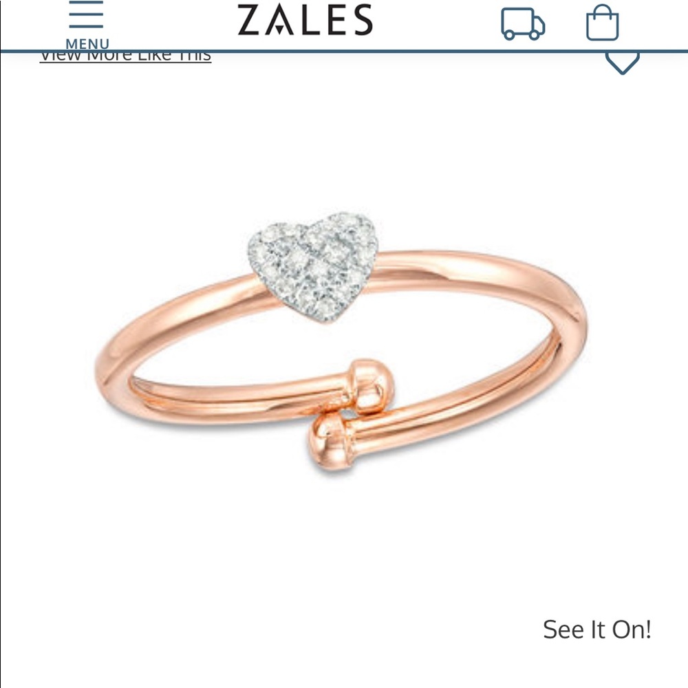 Rose gold diamond ring